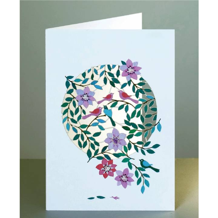 Birds and flowers (pack of 6)